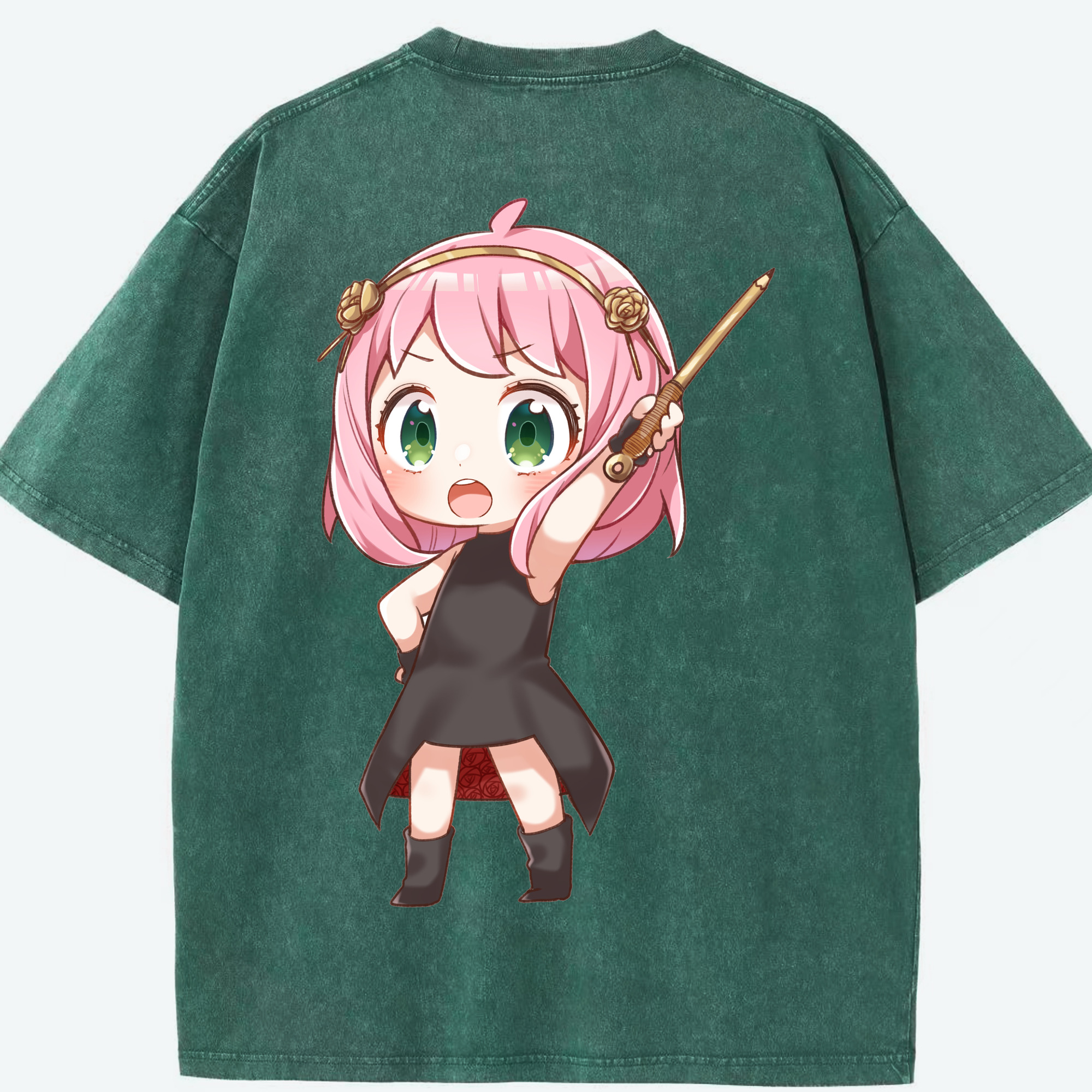 （画像用） SPY×FAMILY间谍家家酒 綿100% ヴィンテージ風 半袖Tシャツ（背面プリント）